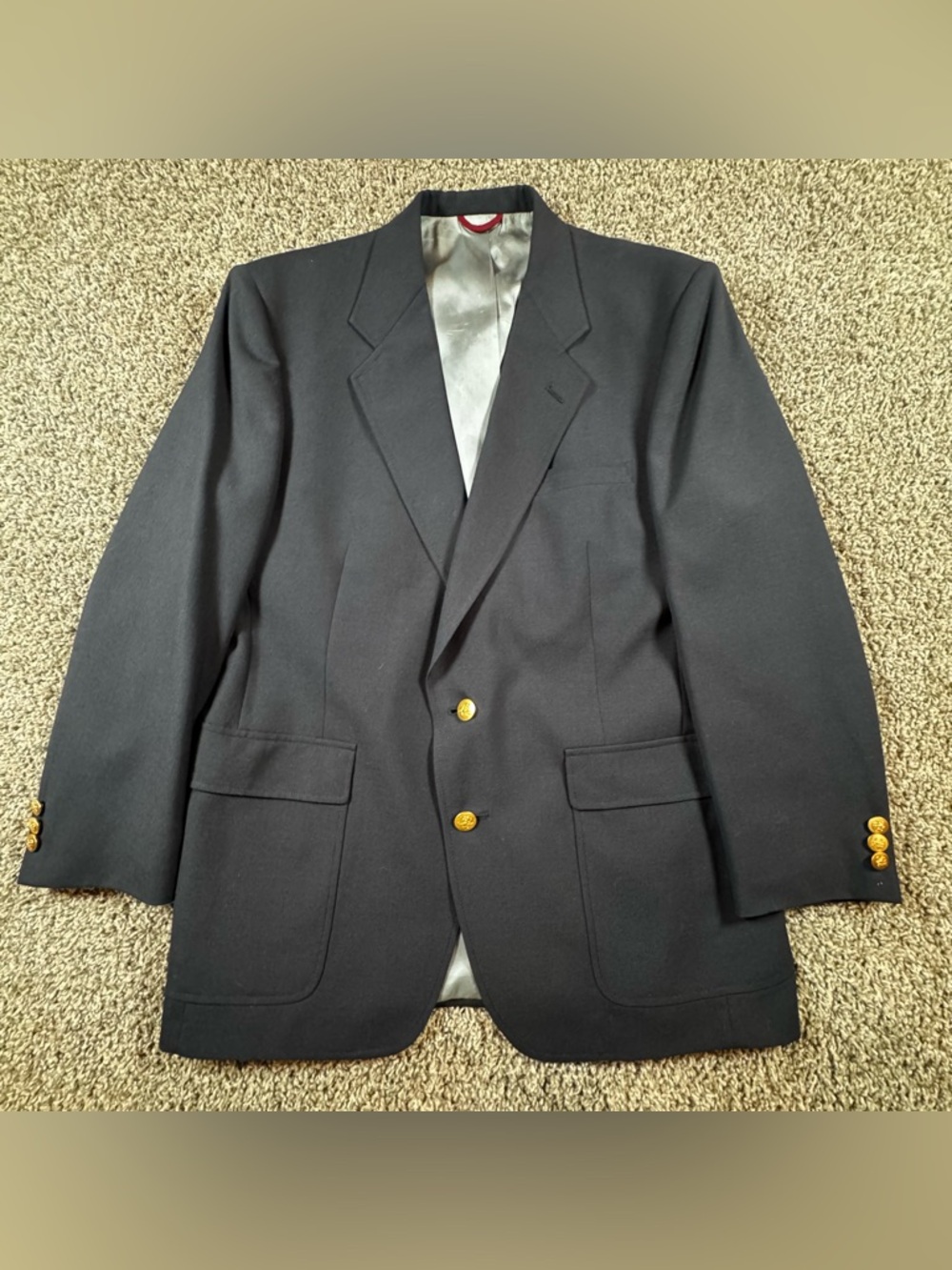 VTG Hart Schaffner Marx Jack Nicklaus Blazer Men 42R Navy Gold Button Made USA